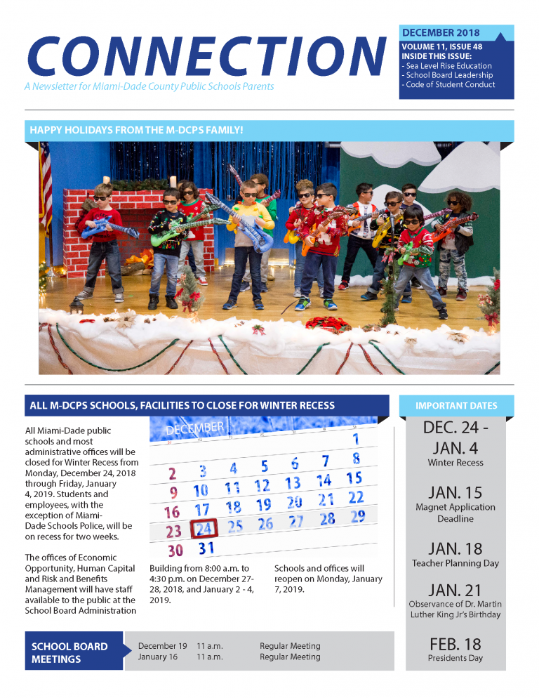December 2018 Connection Parent Newsletter English