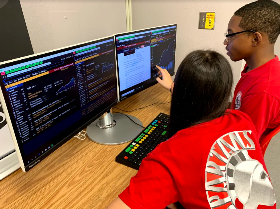 students on computer